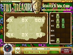Tiki Treasure Scratch & Win Card